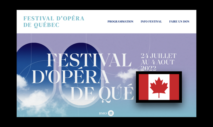 Québec Opera Festival | Festival Opéra de Québec | Around the Music ...