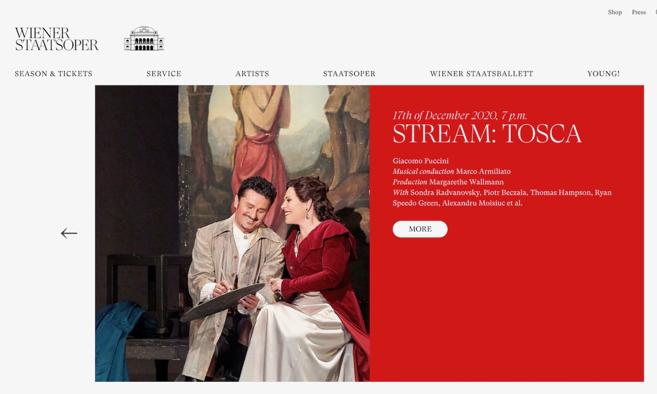 ウィーン発 〓 国立歌劇場が新しいストリーミング・サービスを開始 